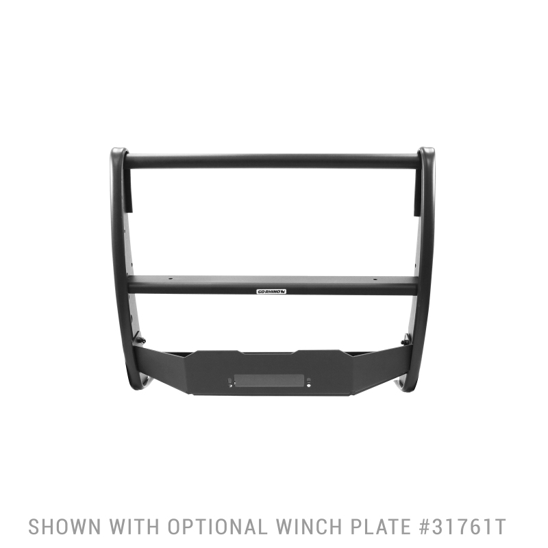 Chevrolet Silverado 1500 Grille Guard - Front - Go Rhino - 3000 Extreme Series StepGuard - Textured Black - `19-`20